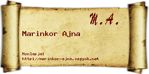 Marinkor Ajna névjegykártya
